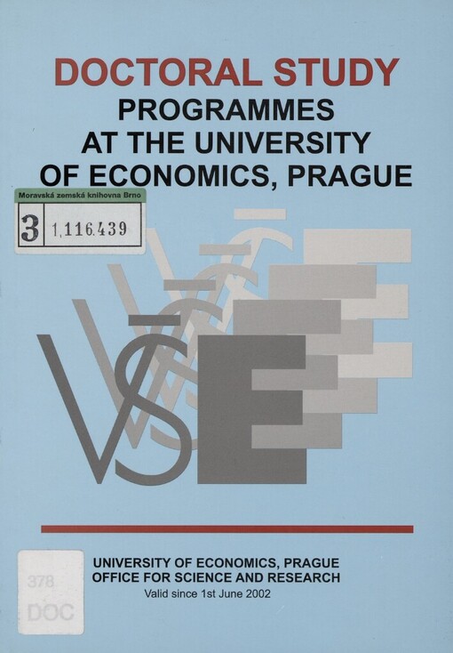 Doctoral study programmes :valid since 1st June 2002