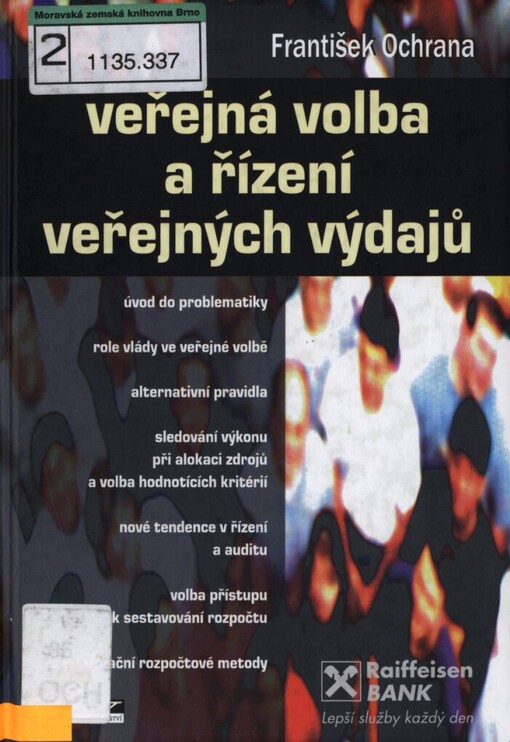 Veřejná volba a řízení veřejných výdajů