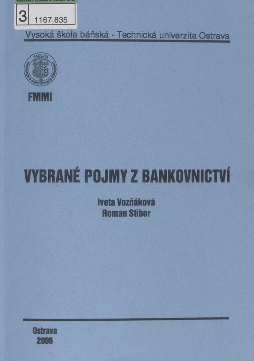Vybrané pojmy z bankovnictví