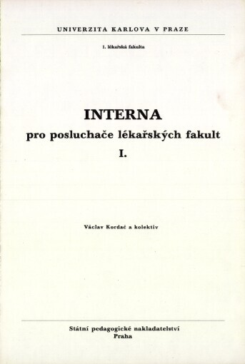 Interna pro posluchače lékařských fakult