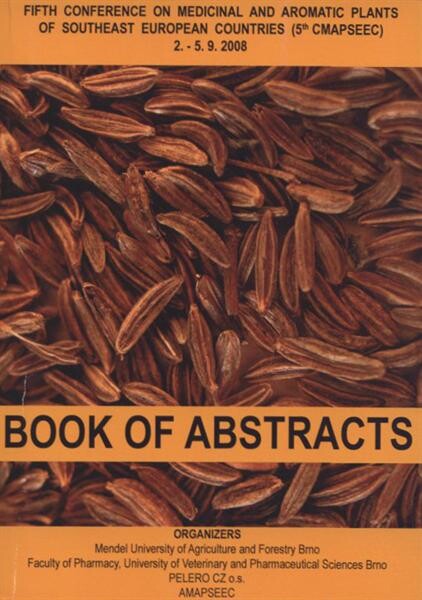 Book of abstracts from the 5th conference on Medicinal and Aromatic Plants of Southeast European Countries :Brno, 2.-5.9.2008, Czech Republic