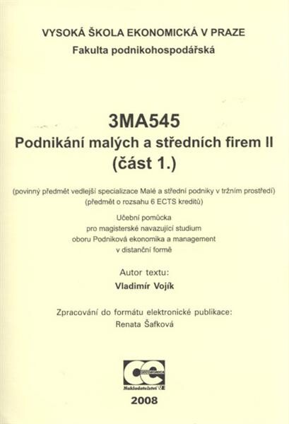 3MA545 Podnikání malých a středních firem II