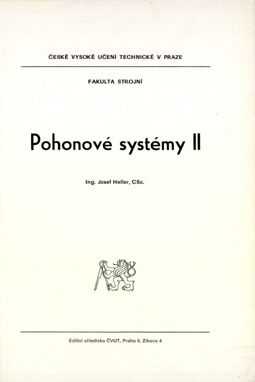 Pohonové systémy II