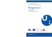 Management II: studijní opora