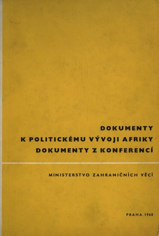 Dokumenty k politickému vývoji Afriky: dokumenty z konferencí