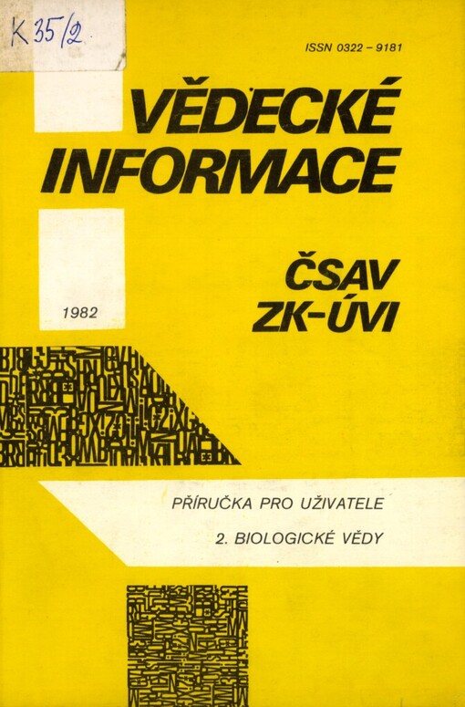 Příručka pro uživatele vědeckých informací.Sv. 2,Biologické vědy