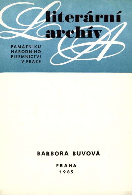 Barbora Buvová (1849-1932): Písemná pozůstalost