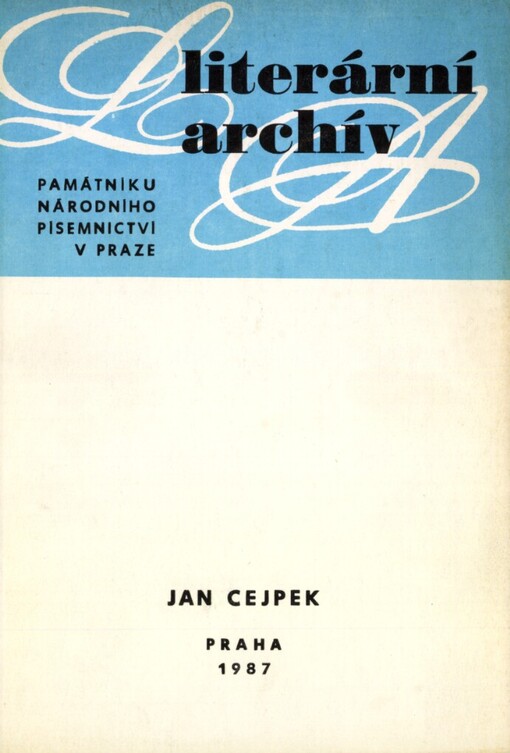 Jan Cejpek :(1895-1965) : písemná pozůstalost
