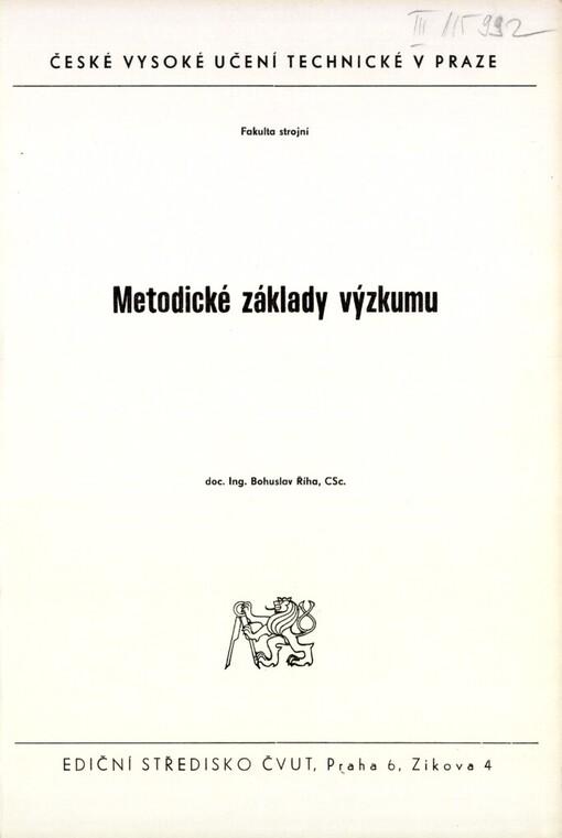 Metodické základy výzkumu