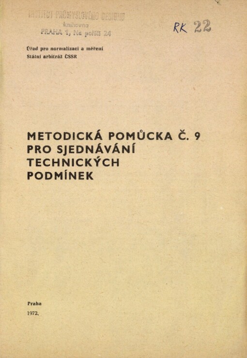 Metodická pomůcka pro sjednávání technických podmínek