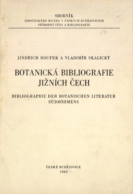 Botanická bibliografie jižních Čech