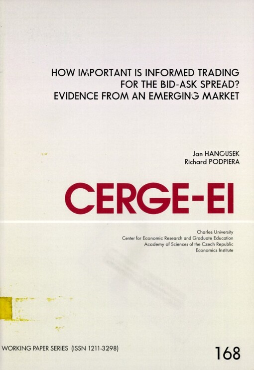 How important is informed trading for the bid-ask spread? :evidence from an emerging market