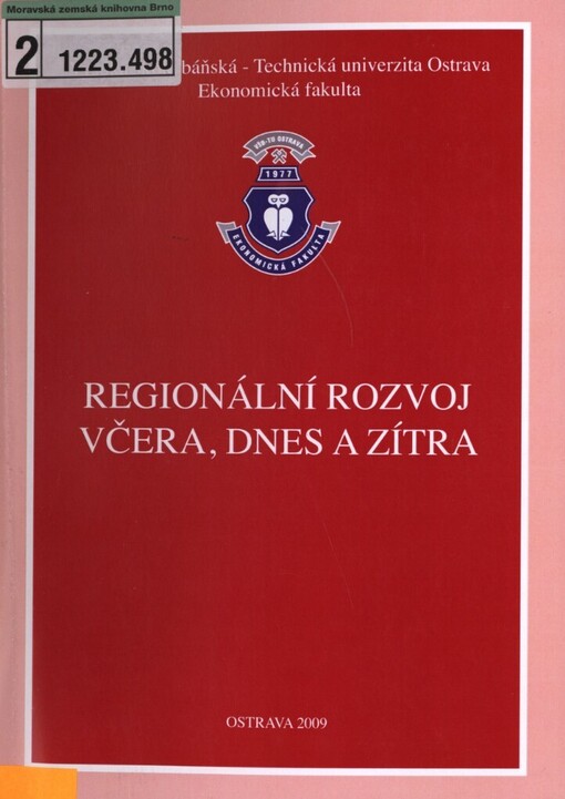 Regionální rozvoj včera, dnes a zítra