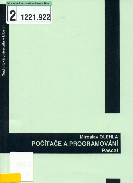 Počítače a programování - Pascal :studijní podklady