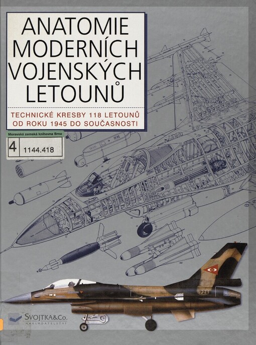 Anatomie moderních vojenských letounů: technické kresby 118 letounů od roku 1945 do současnosti