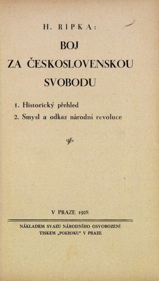 Boj za československou svobodu