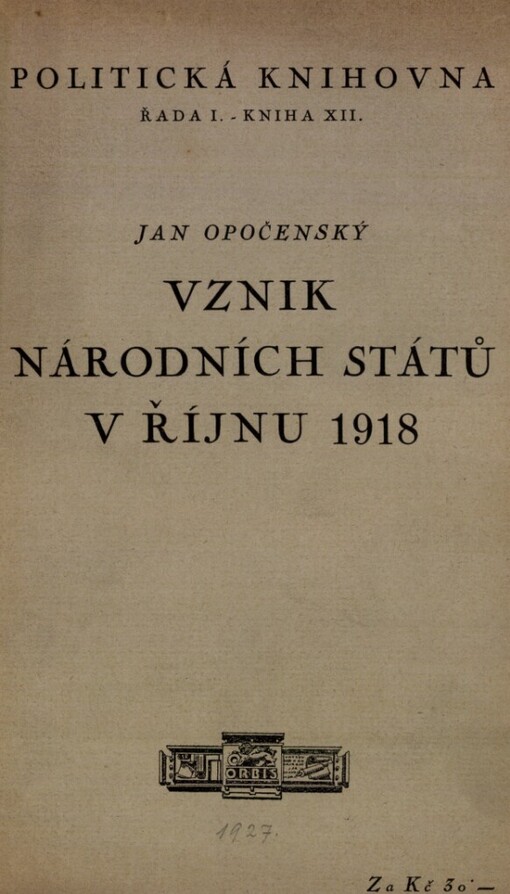 Vznik národních států v říjnu 1918
