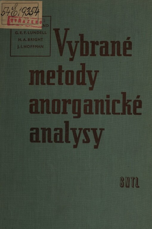 Vybrané metody anorganické analysy