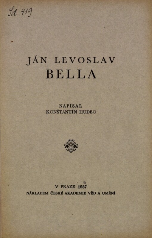 Ján Levoslav Bella