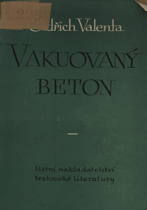 Vakuovaný beton :Určeno výzkum. pracovníkům a vyš. techn. kádrům