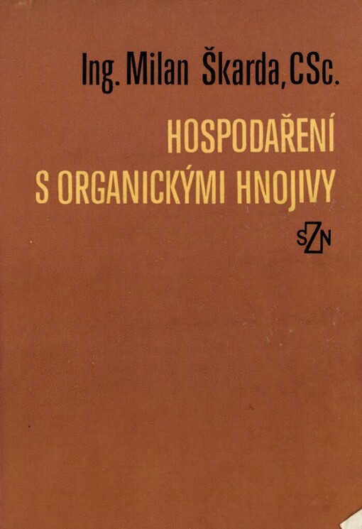Hospodaření s organickými hnojivy