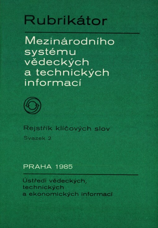 Rubrikátor Mezinárodního systému vědeckých a technických informací.[Díl 2.], sv. 2.,Rejstřík klíčových slov : Patofyziologie-zvuku