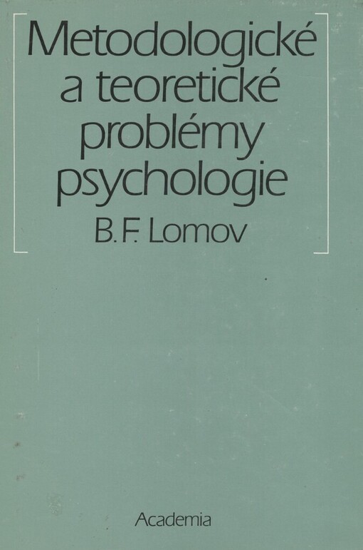 Metodologické a teoretické problémy psychologie