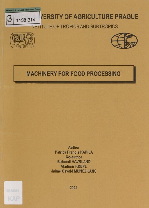 Machinery for food processing
