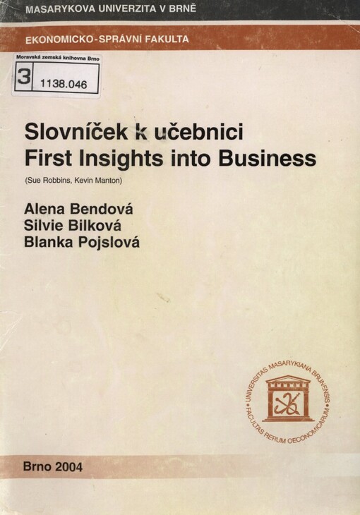 Slovníček k učebnici First insights into business