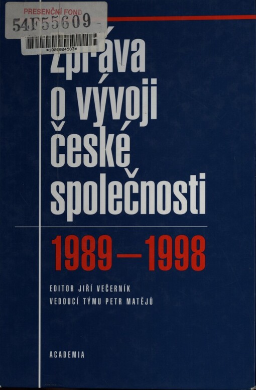 Zpráva o vývoji české společnosti 1989-1998