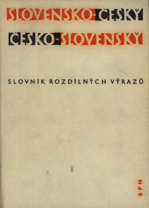 Slovensko-český, česko-slovenský slovník rozdílných výrazů