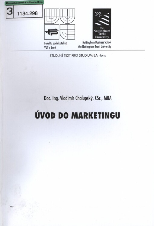 Úvod do marketingu