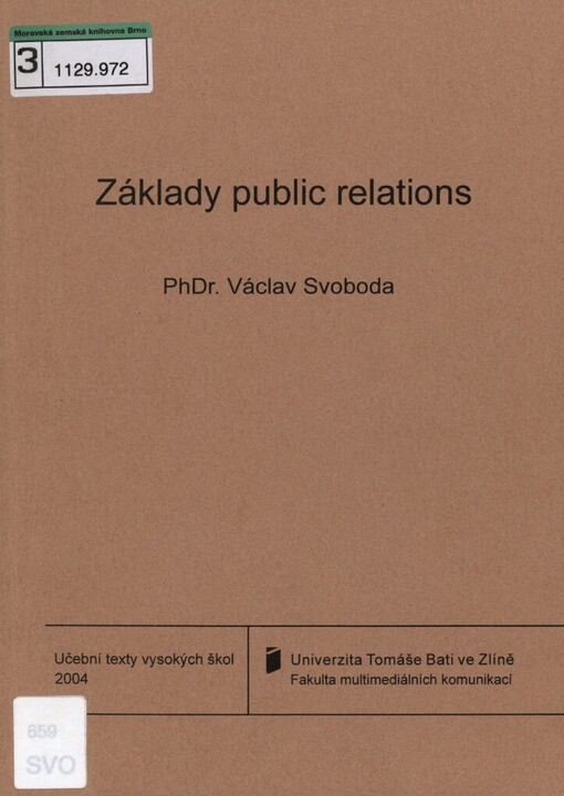 Základy public relations: učební text