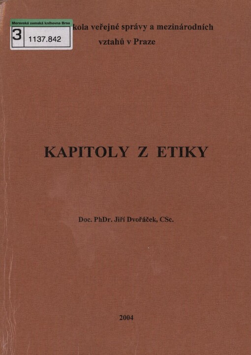 Kapitoly z etiky