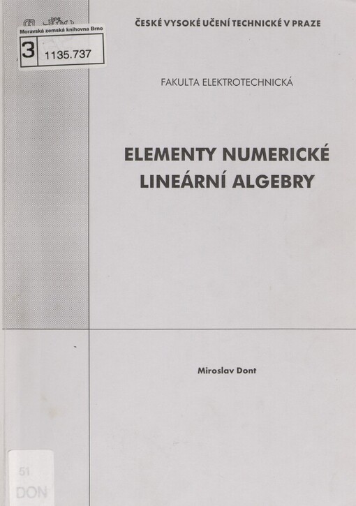 Elementy numerické lineární algebry