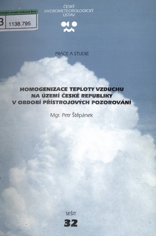 Homogenizace teploty vzduchu na území České republiky v období přístrojových pozorování