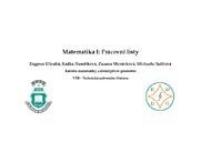 Matematika I: pracovní listy