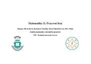 Matematika II: pracovní listy