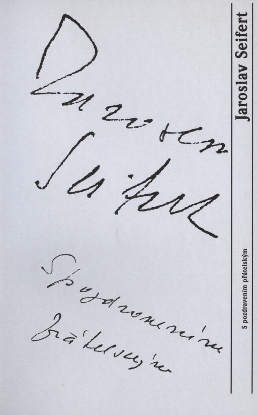 S pozdravením přátelským :[korespondence do Klatov]