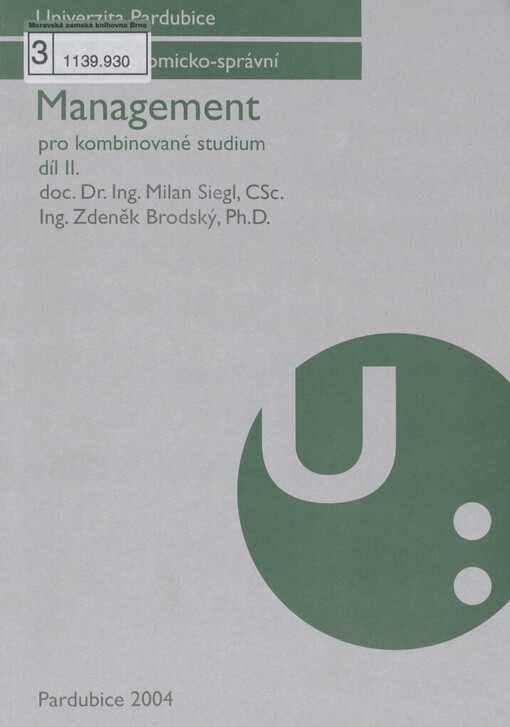 Management :pro kombinované studium