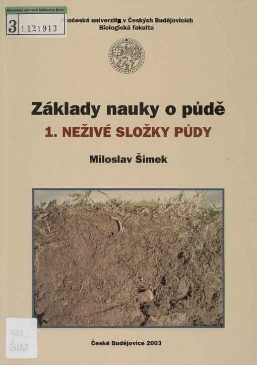 Základy nauky o půdě.1.,Neživé složky půdy