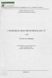 Farmakologie pro farmaceuty.1. díl,Obecná farmakologie