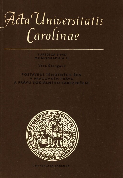 Postavení těhotných žen a matek v pracovním právu a právu sociálního zabezpečení
