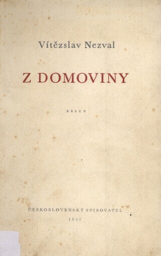 Z domoviny: báseň 1950