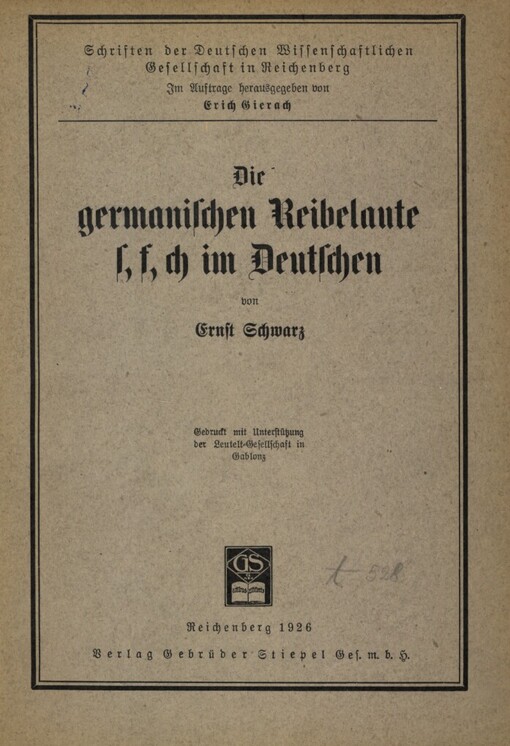 Die germanischen Reibelaute s, f, ch im Deutschen