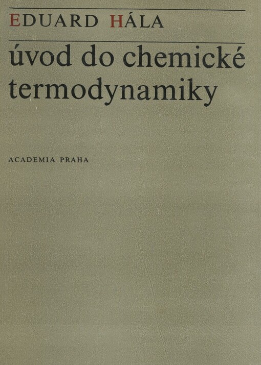 Úvod do chemické termodynamiky