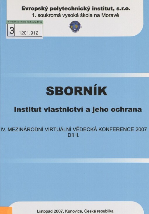 Sborník z mezinárodní virtuální vědecké konference