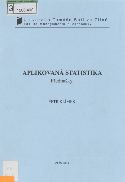 Aplikovaná statistika :přednášky