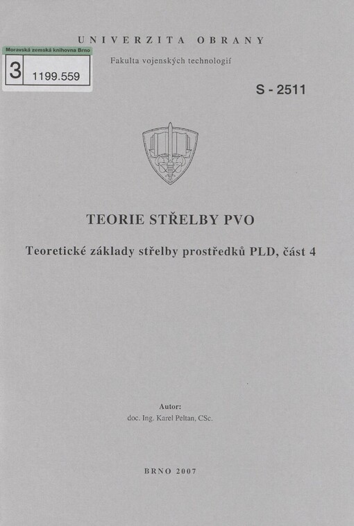 Teorie střelby PVO :Část 4,Teoretické základy střelby prostředků PLD