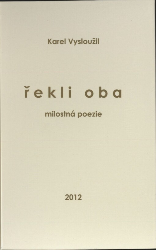 Řekli oba: milostná poezie